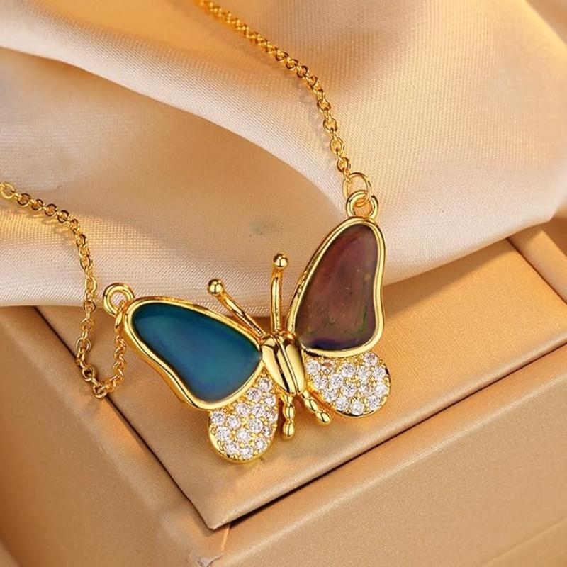 Beautiful Butterfly Colour Changing Pendant For Women