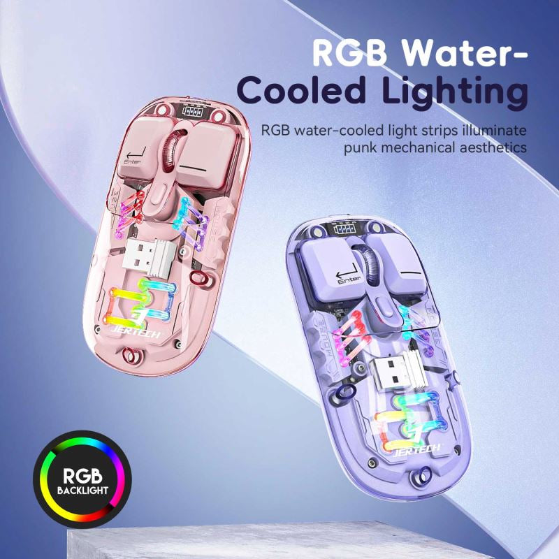 Transparent Dual-mode Rechargeable BT Wireless Mouse